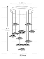 Lotus Leaf Staircase Pendant Light