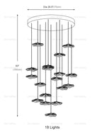 Lotus Leaf Staircase Pendant Light