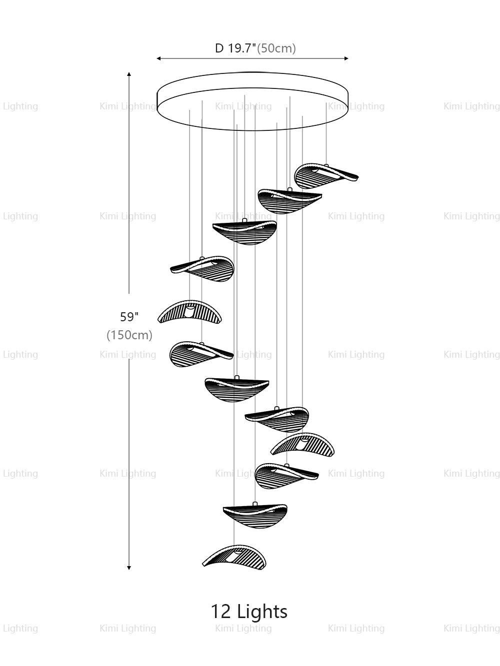 Staircase Acrylic Unique Pendant Light