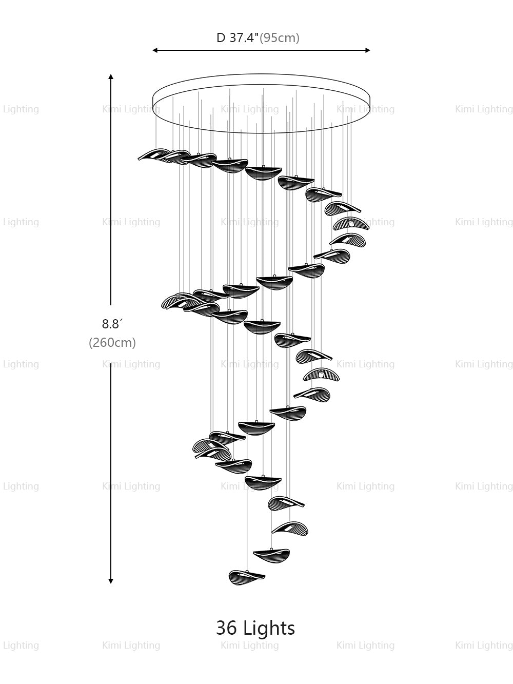 Staircase Acrylic Unique Pendant Light