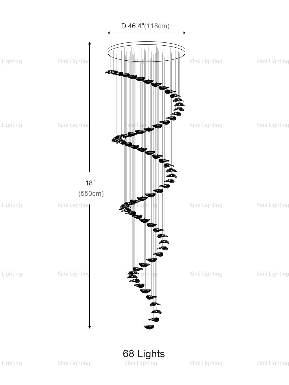 Staircase Acrylic Unique Pendant Light