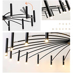Modern Adjustable Candelabra Chandelier for Living Room