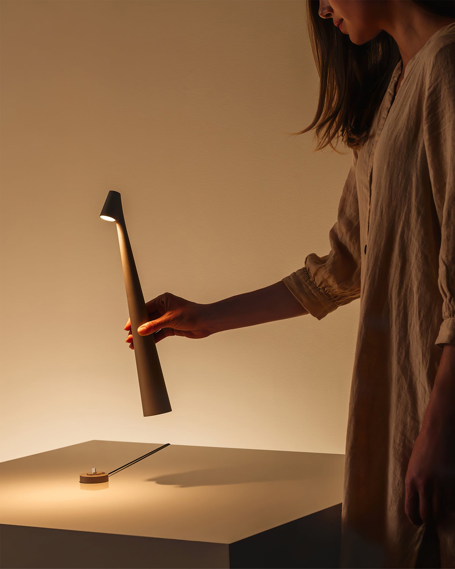 Africa Built-in Battery Table Lamp