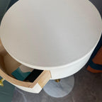 Agueda Floor Lamp – Marble & Metal Standing Light in Green or Black with Gold Accents