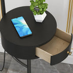 Agueda Floor Lamp – Marble & Metal Standing Light in Green or Black with Gold Accents