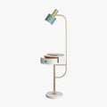 Agueda Floor Lamp – Marble & Metal Standing Light in Green or Black with Gold Accents