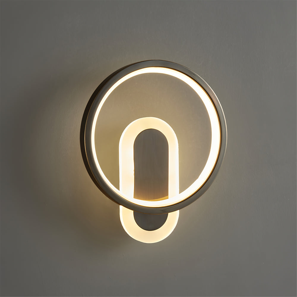 Round Brass Wall Light