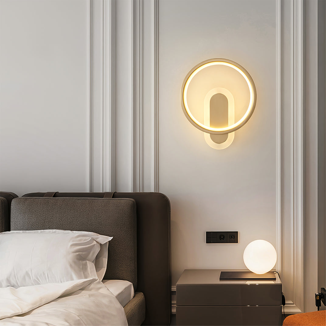 Round Brass Wall Light