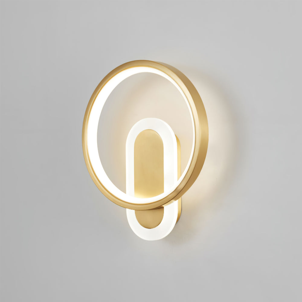 Round Brass Wall Light