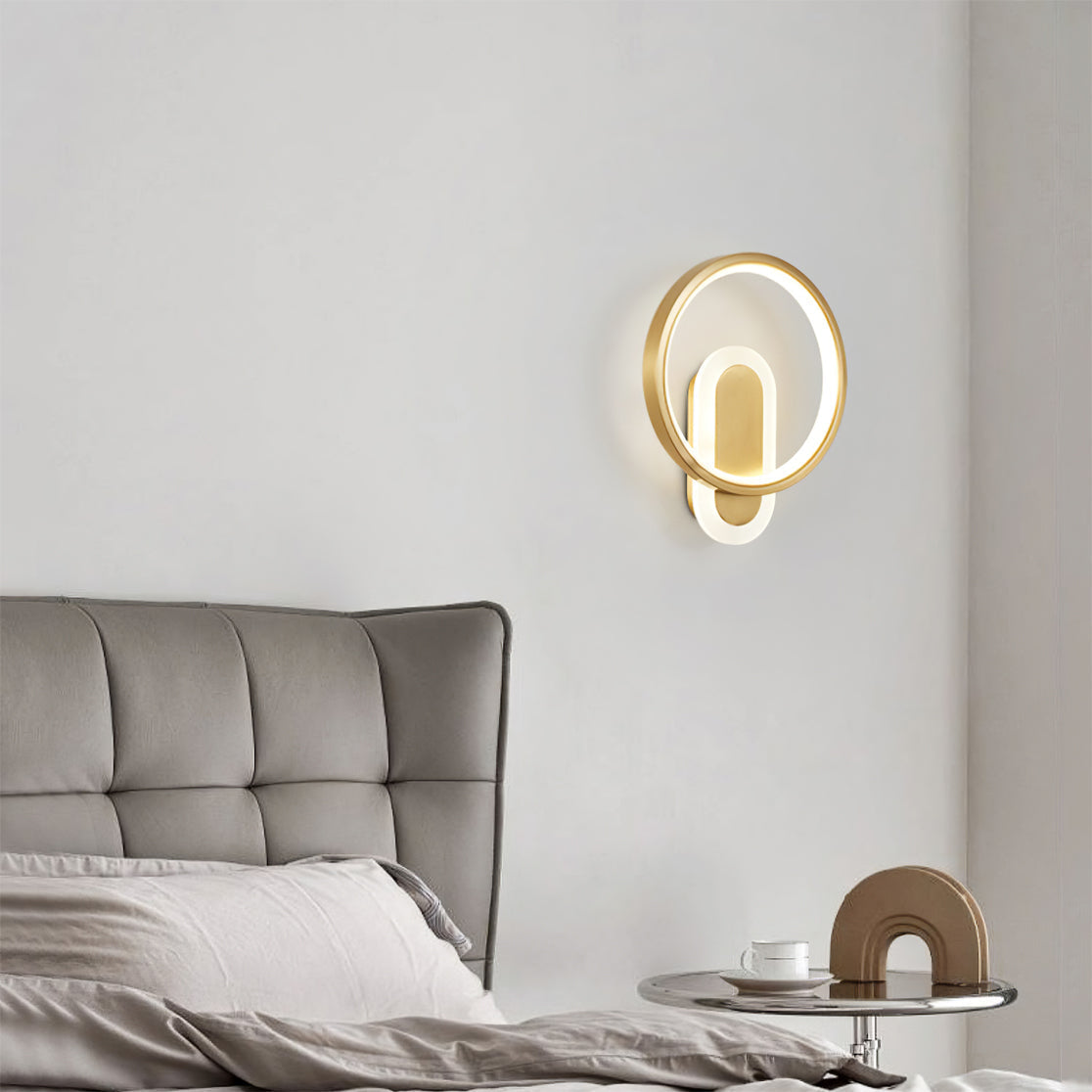 Round Brass Wall Light
