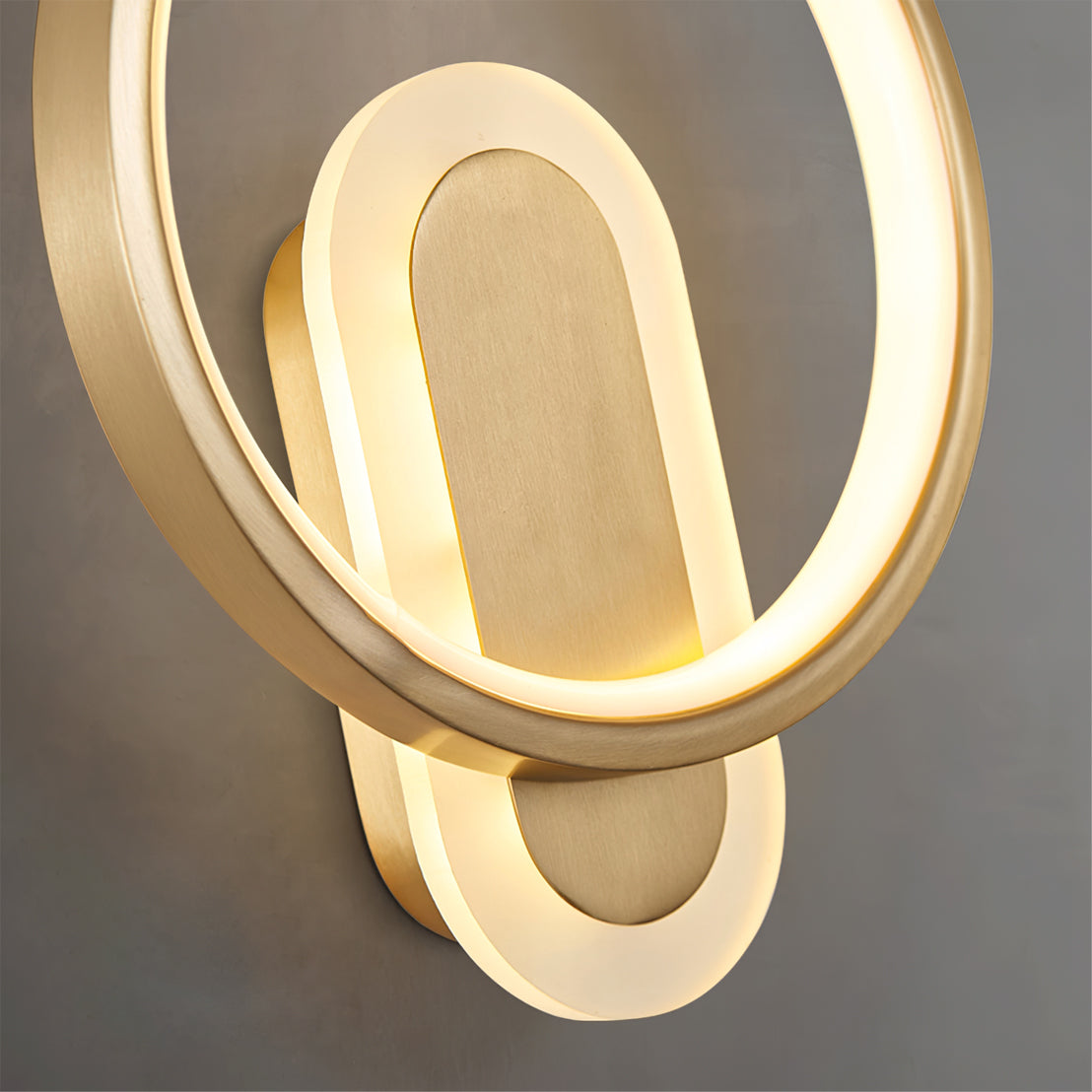 Round Brass Wall Light
