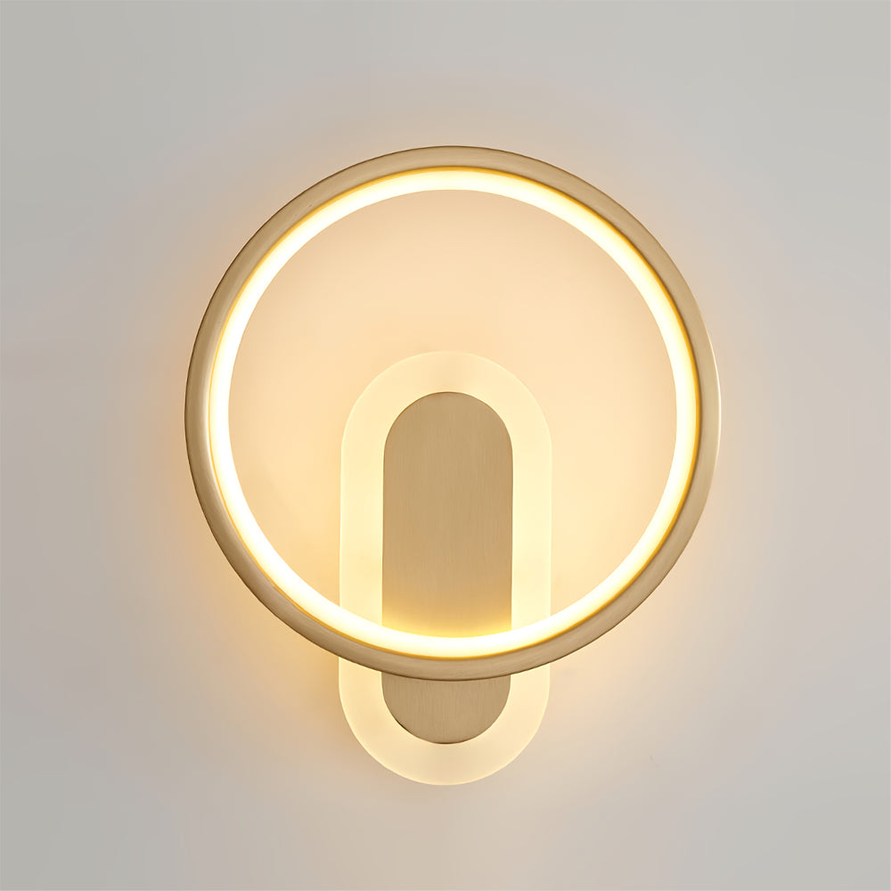 Round Brass Wall Light