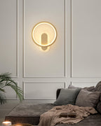 Round Brass Wall Light
