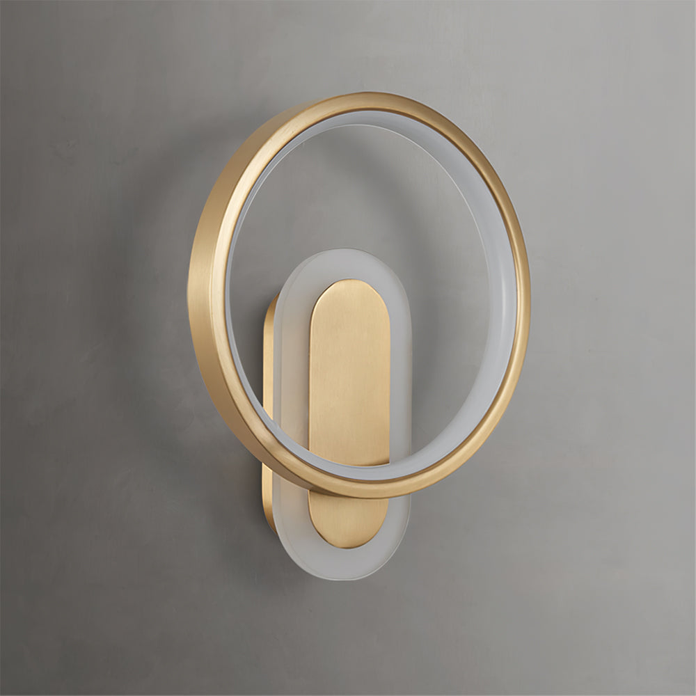Round Brass Wall Light