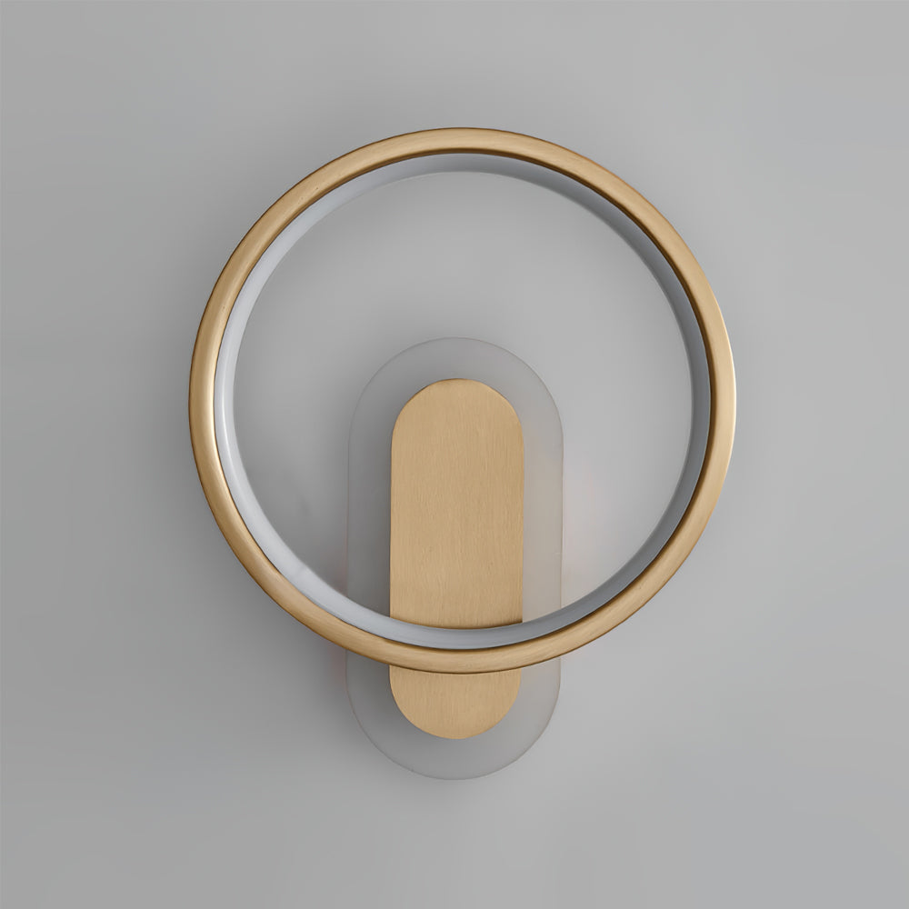 Round Brass Wall Light