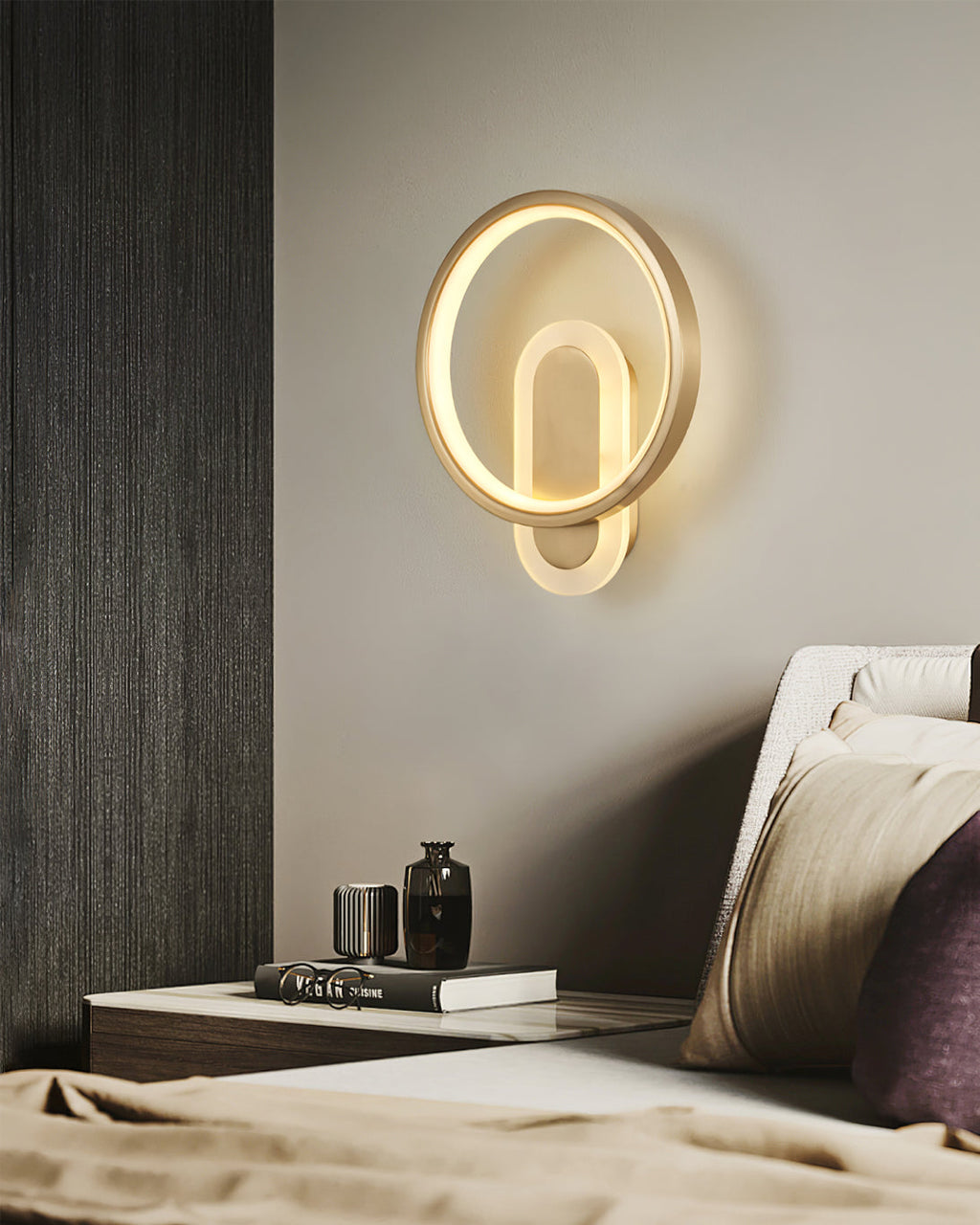 Round Brass Wall Light