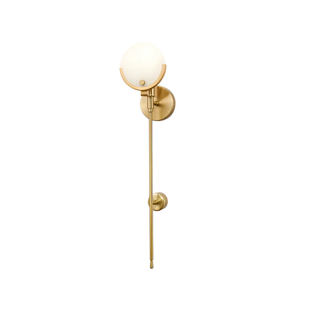 Alabaster Ava Brass Wall Lamp