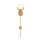 Alabaster Ava Brass Wall Lamp