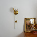 Alabaster Ava Brass Wall Lamp