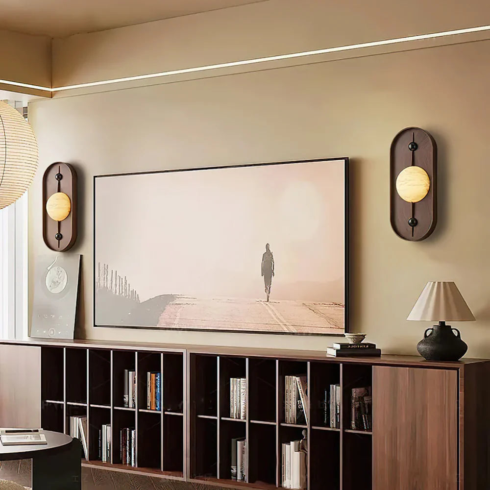 Alabaster Bezel Wall Lamp