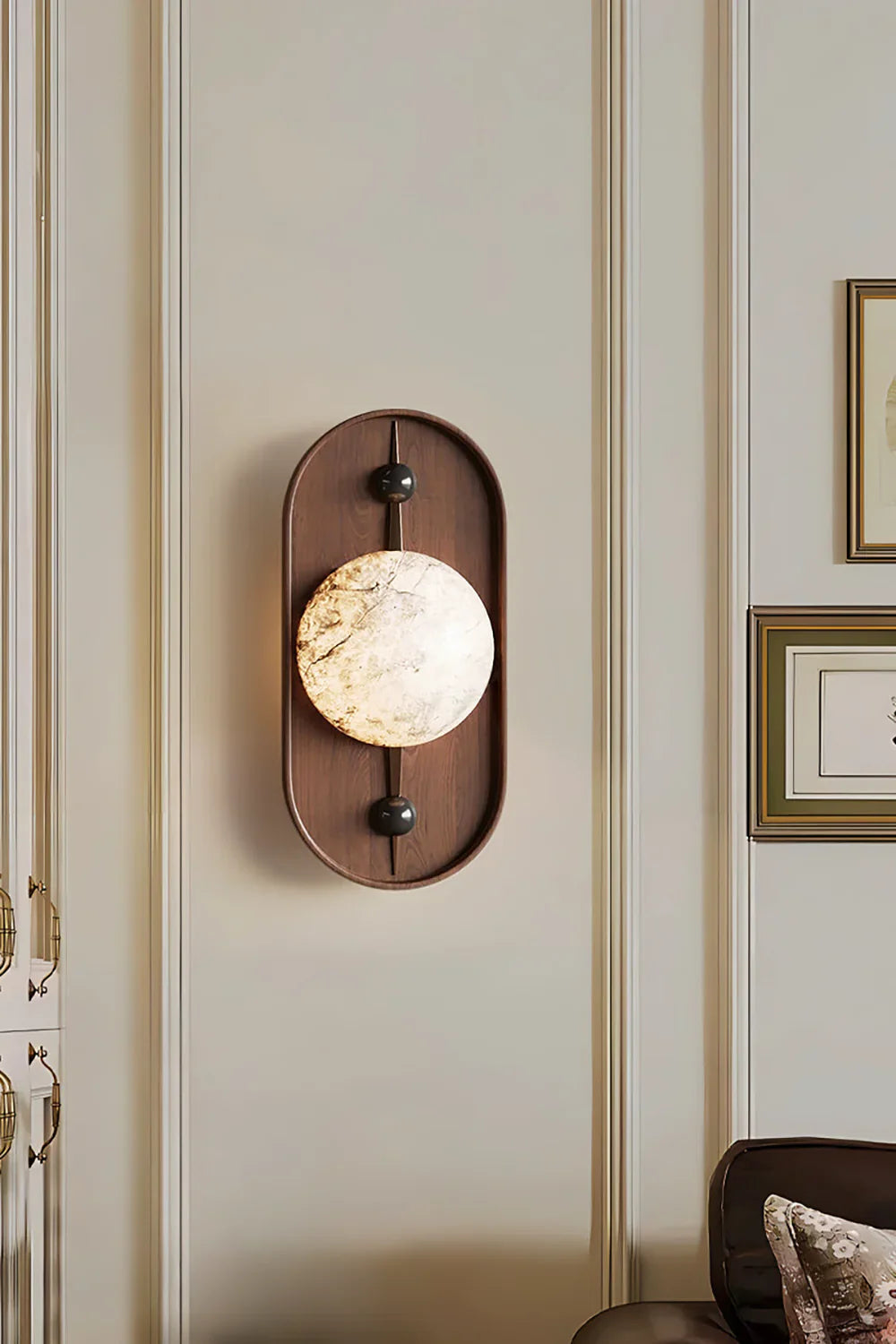 Alabaster Bezel Wall Lamp