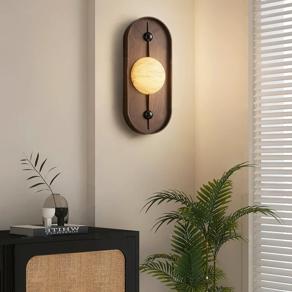 Alabaster Bezel Wall Lamp