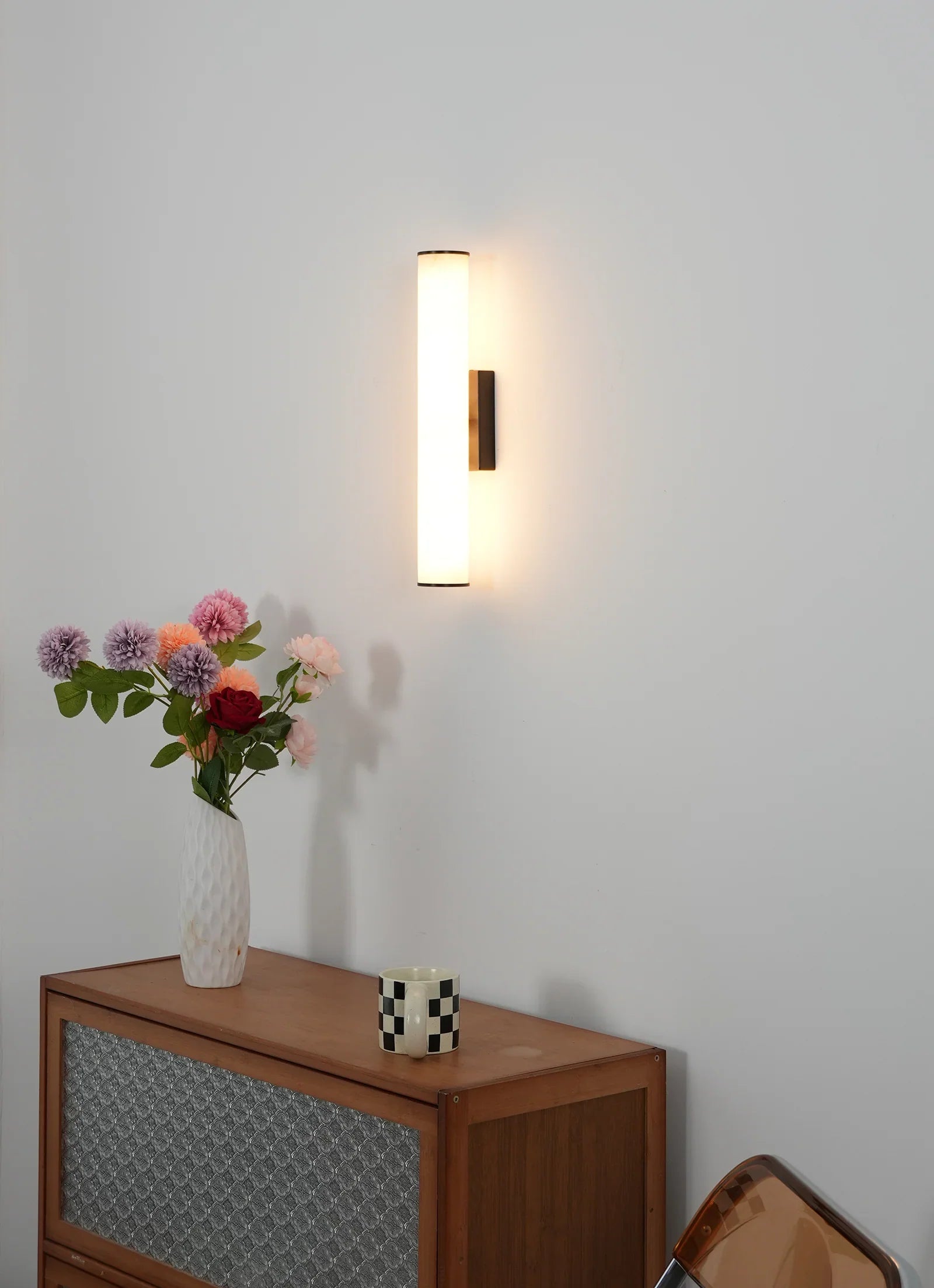 Alabaster Callisto Cylindrical Wall Lamp