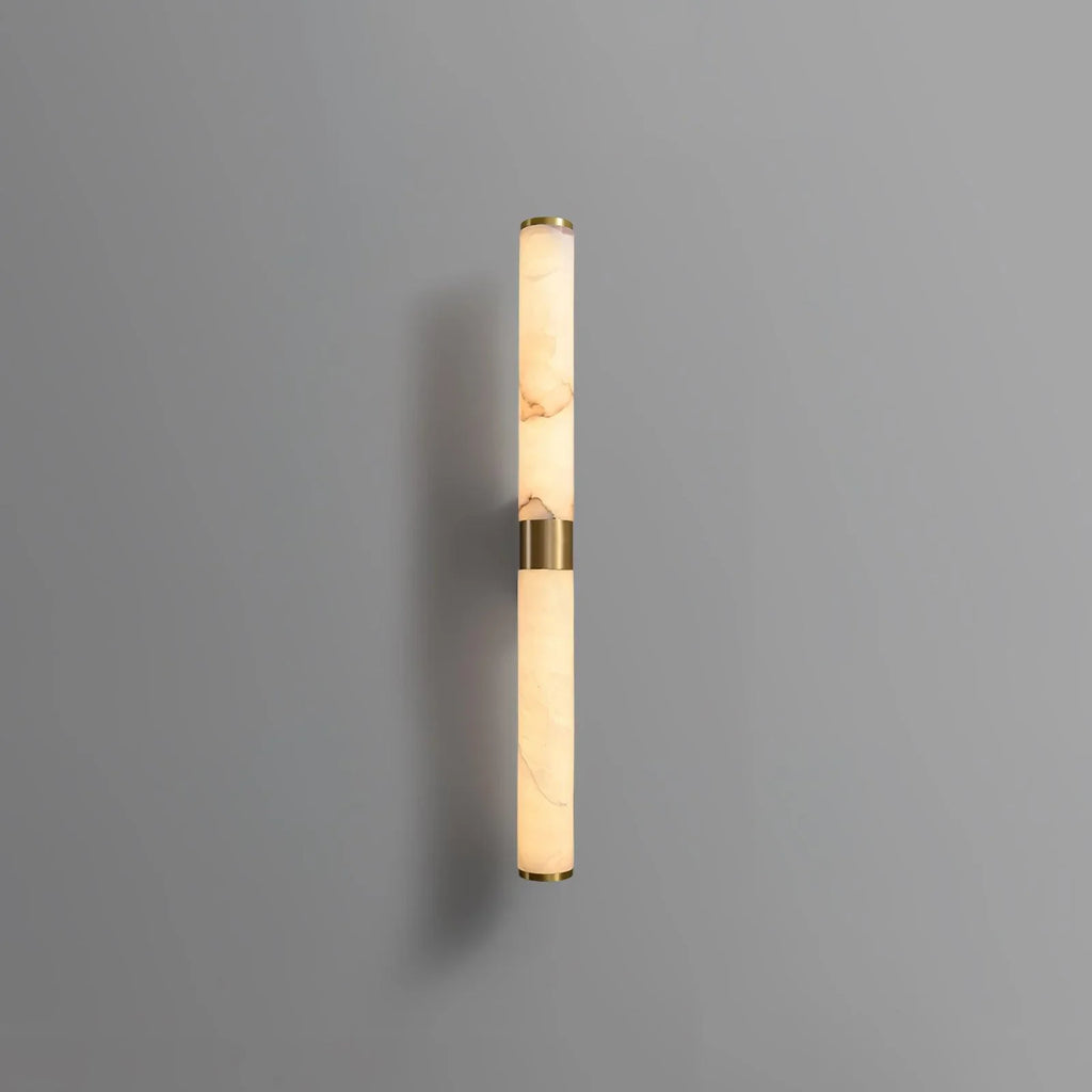 Alabaster Cylindrical Line Wall Light