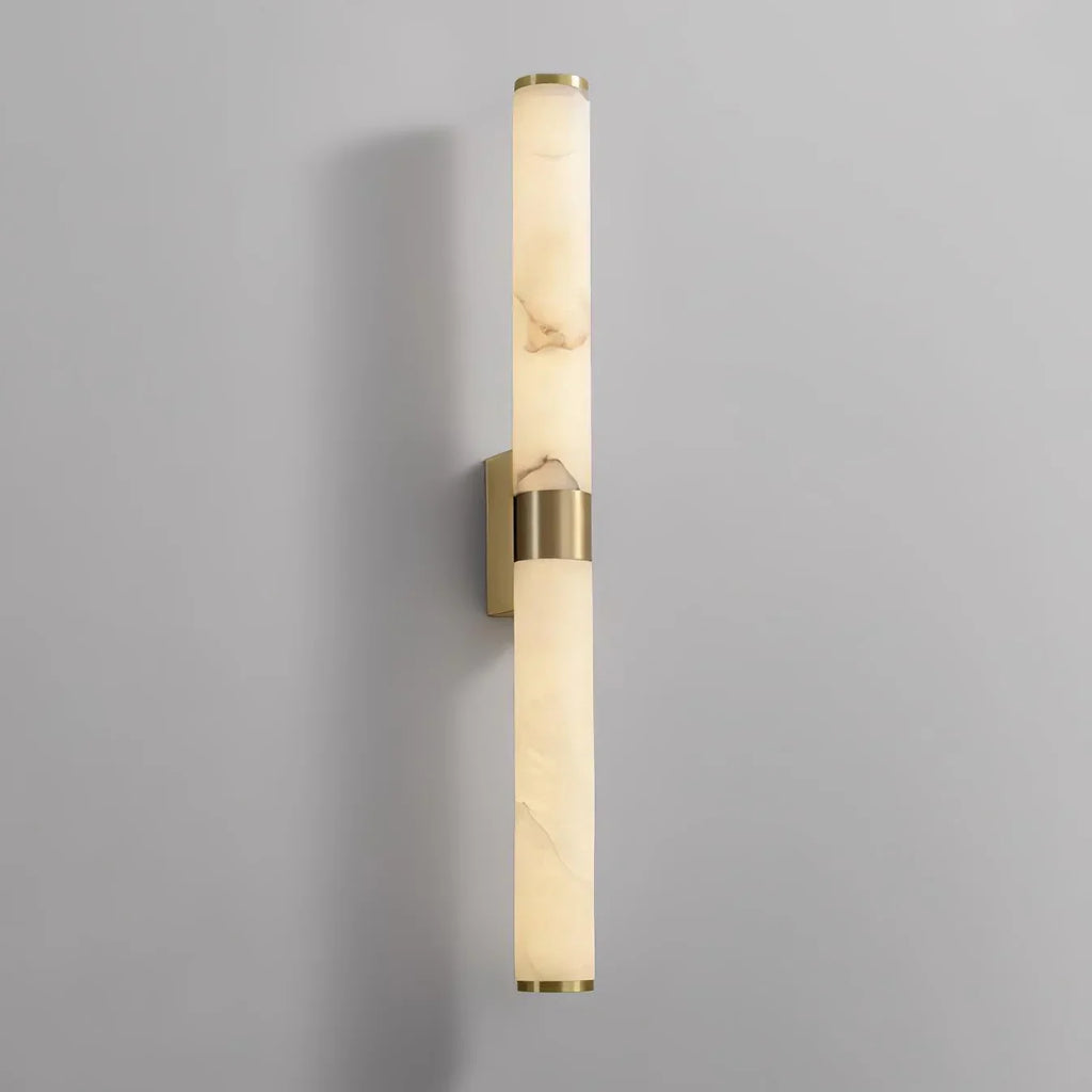 Alabaster Cylindrical Line Wall Light