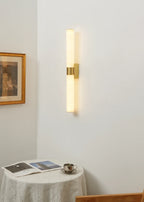 Alabaster Cylindrical Line Wall Light