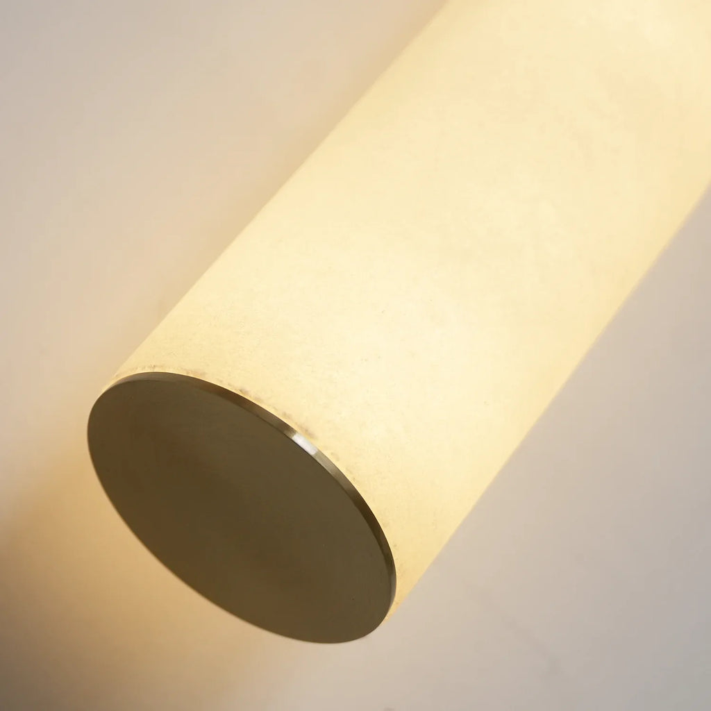 Alabaster Cylindrical Line Wall Light