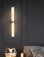 Alabaster Cylindrical Line Wall Light