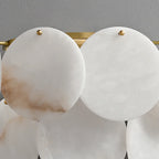 Alabaster Double Layer Round Wall Lamp