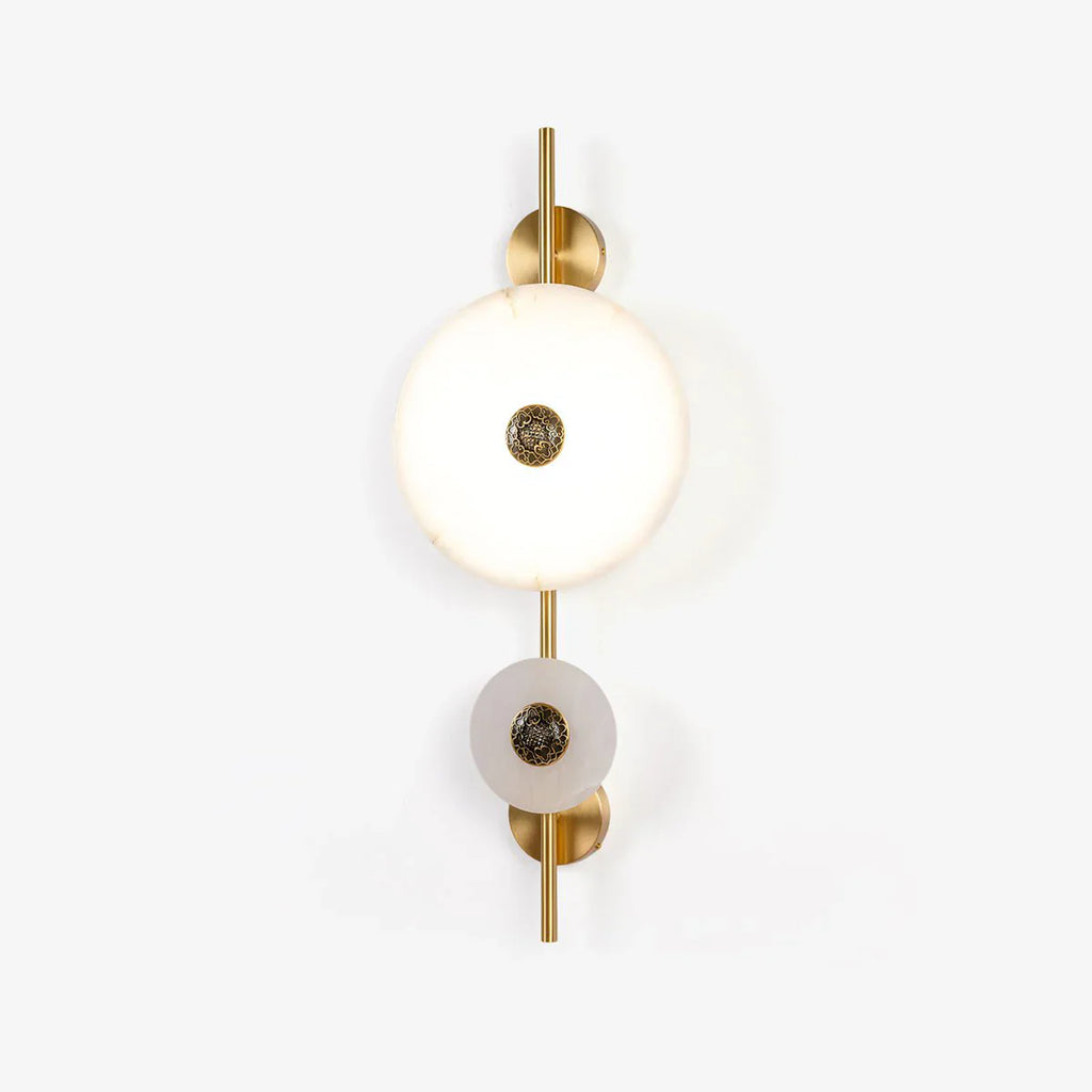 Alabaster Eclipse Round Wall Light