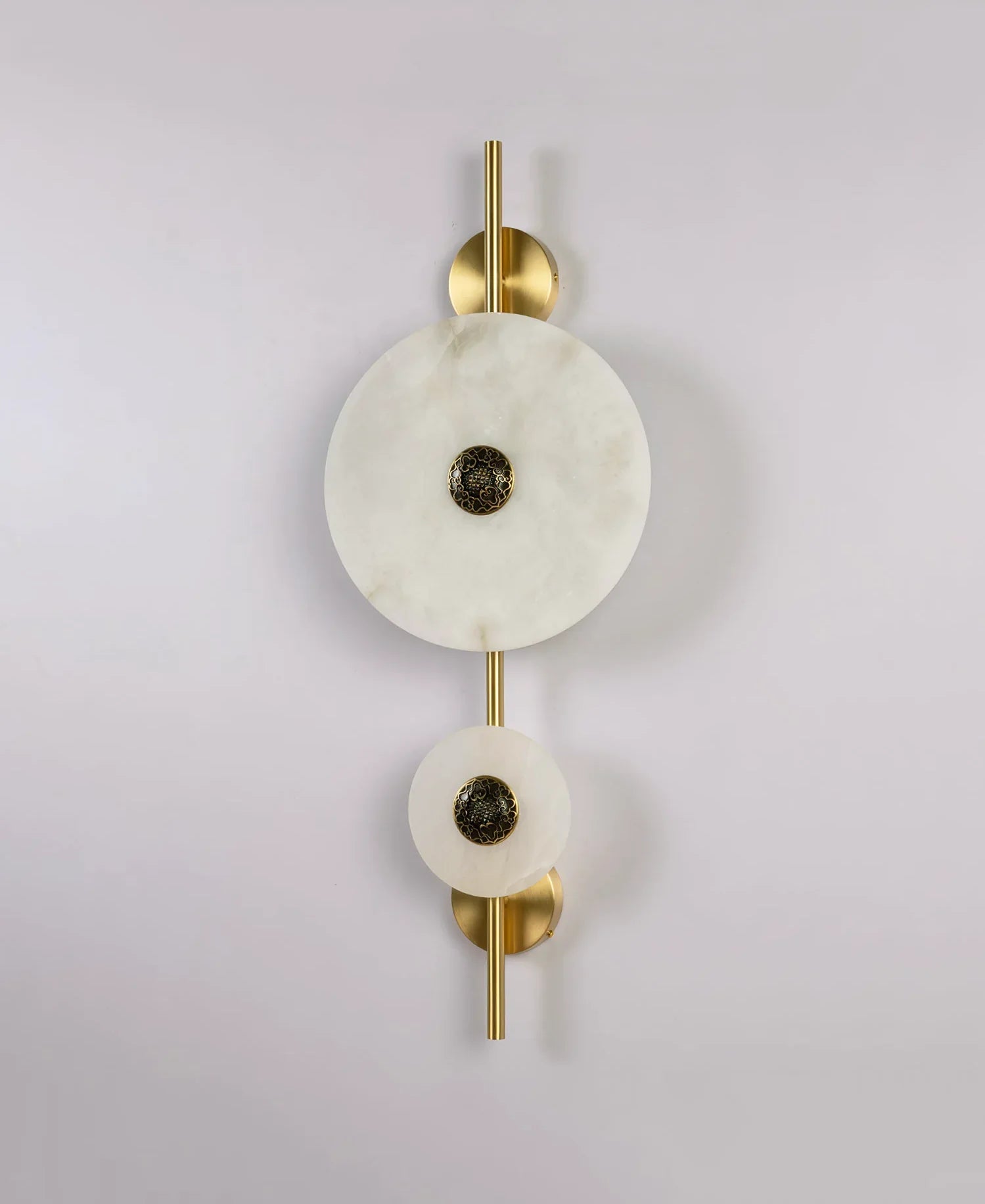 Alabaster Eclipse Round Wall Light