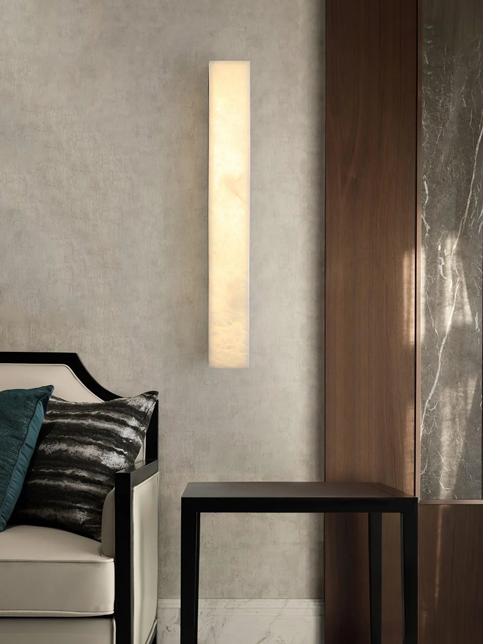 Alabaster Emerson Brass Wall Lamp