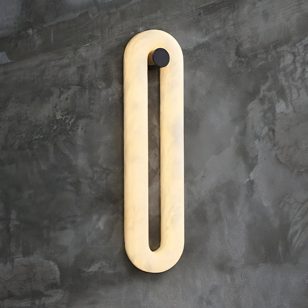 Alabaster Fader Elliptical Wall Lamp