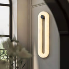 Alabaster Fader Elliptical Wall Lamp