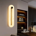Alabaster Fader Elliptical Wall Lamp