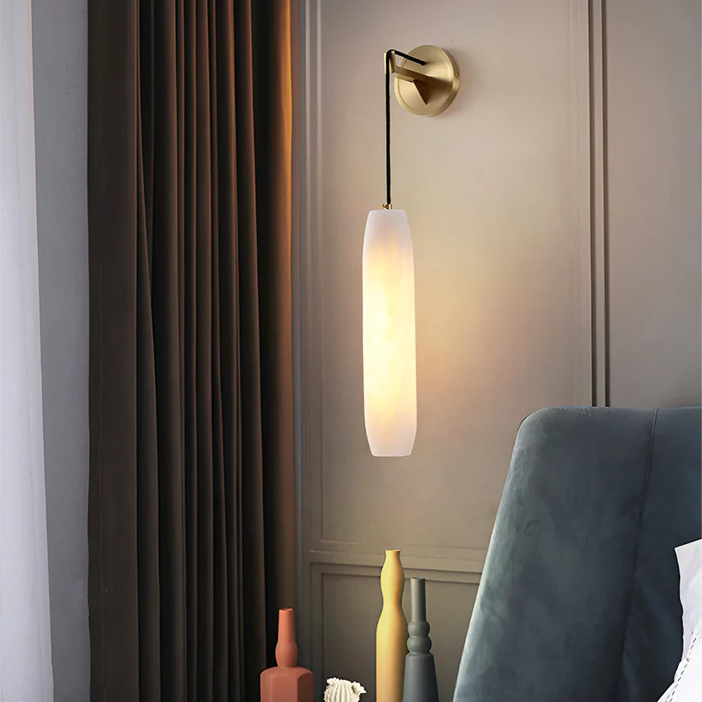 Alabaster Flute Pendant Wall Lamp