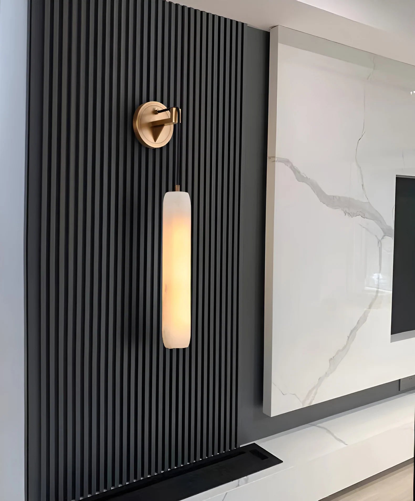 Alabaster Flute Pendant Wall Lamp