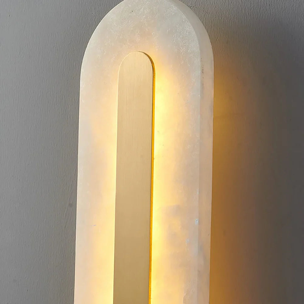 Alabaster Oval Wall Light