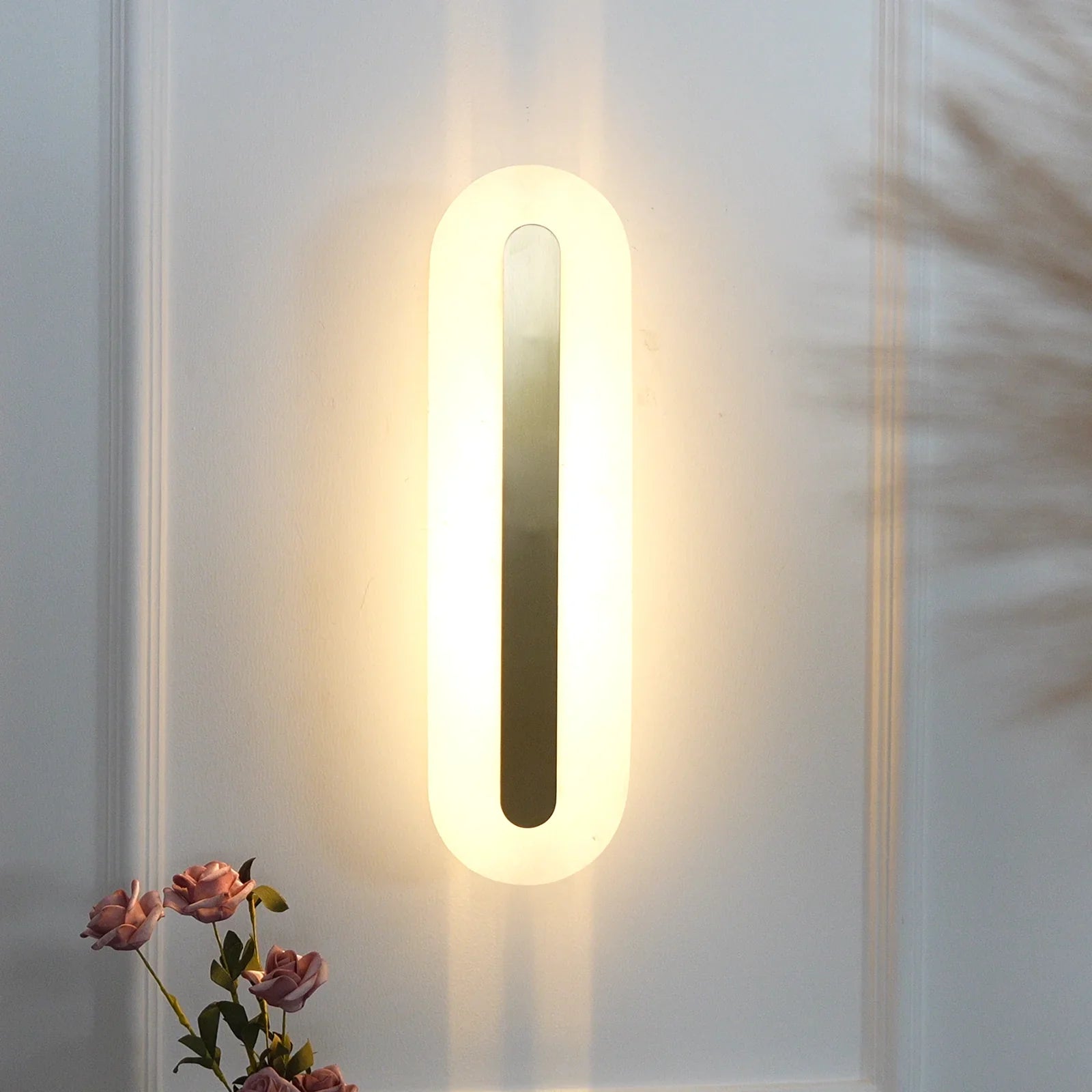 Alabaster Oval Wall Light