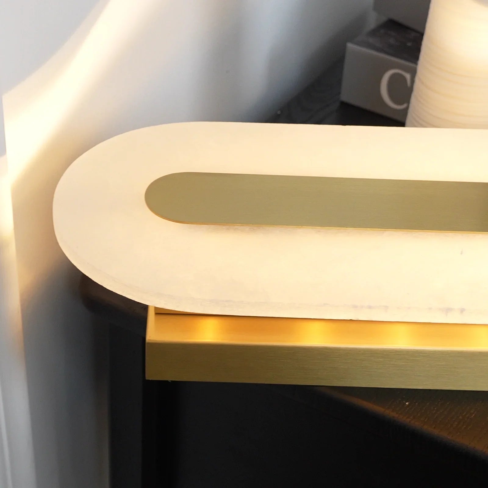 Alabaster Oval Wall Light