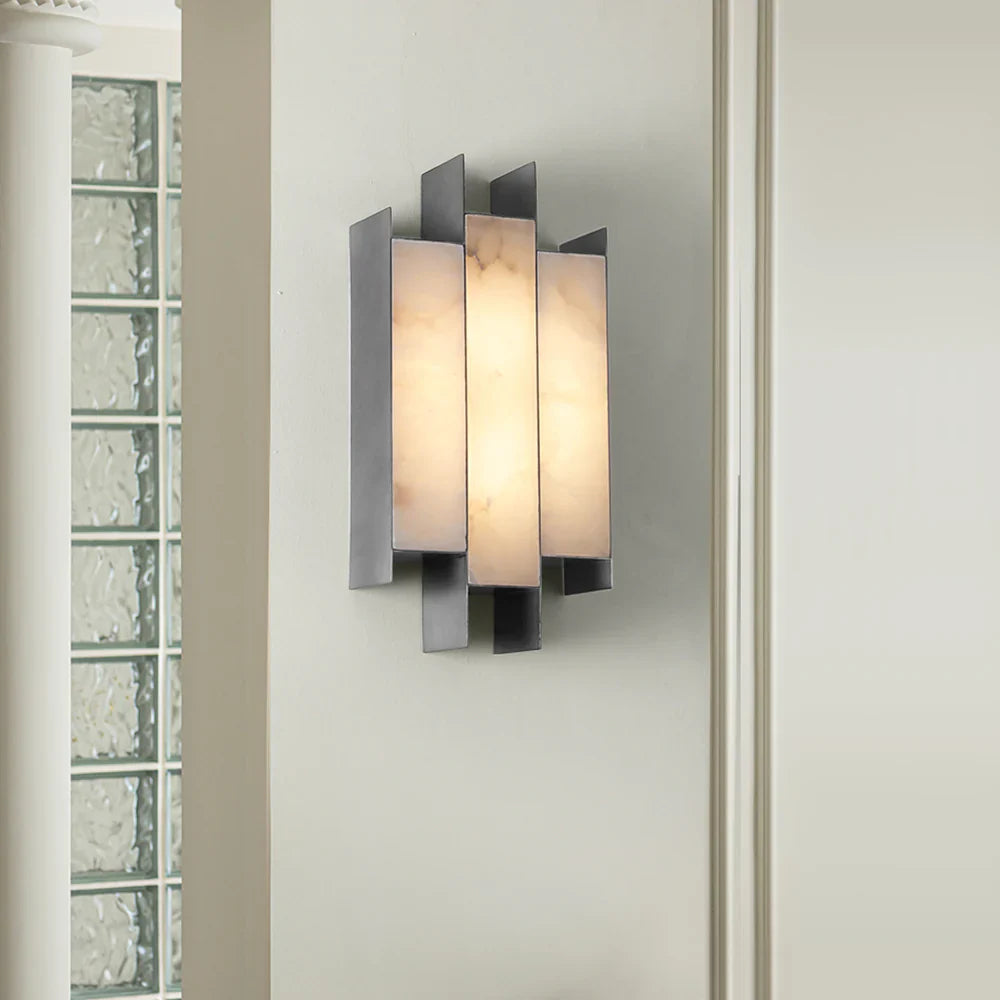 Alabaster Kamila Rectangle Wall Lamp