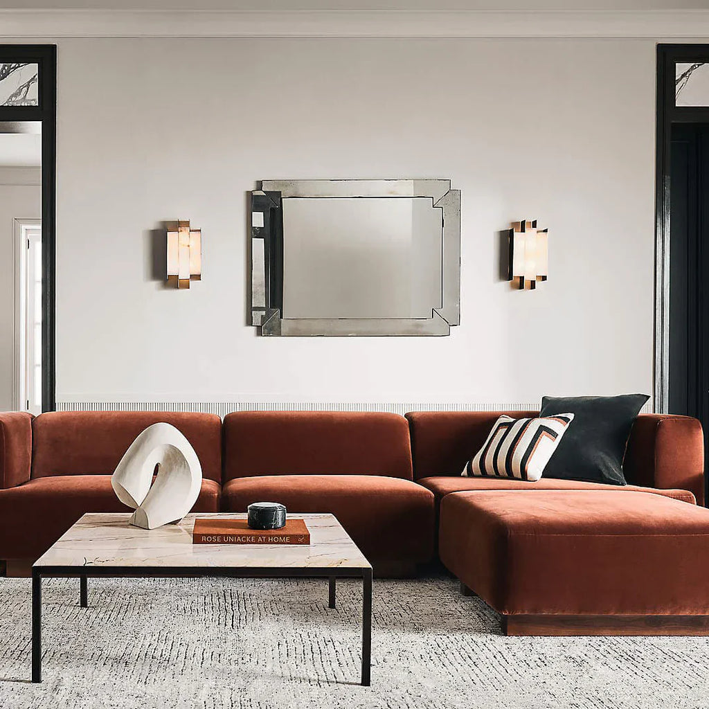 Alabaster Kamila Rectangle Wall Lamp