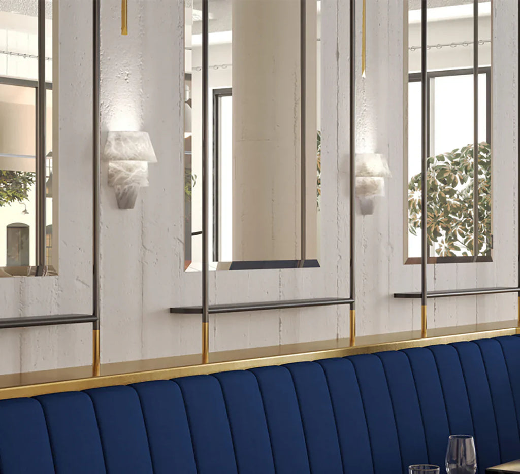 Alabaster Laboratory Cone Wall Light