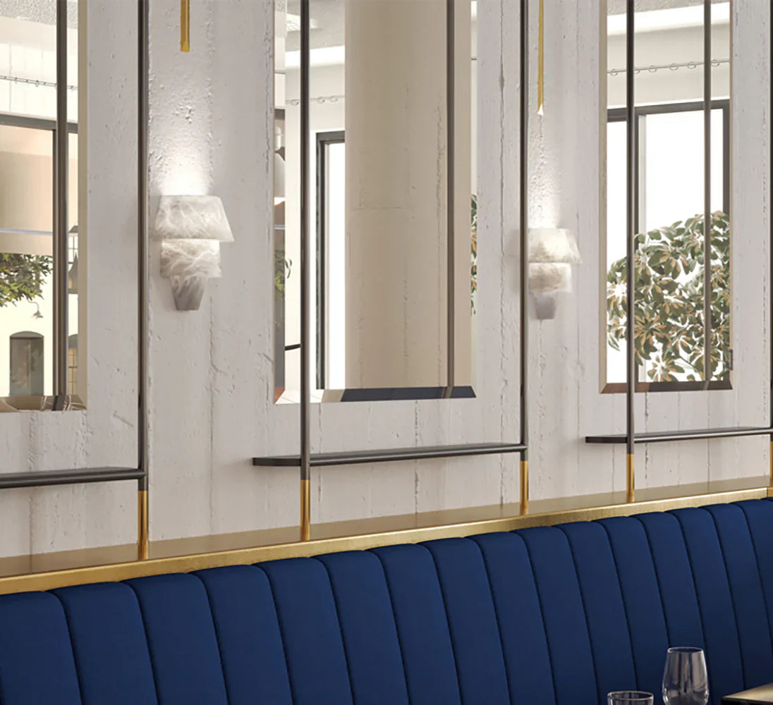 Alabaster Laboratory Cone Wall Light