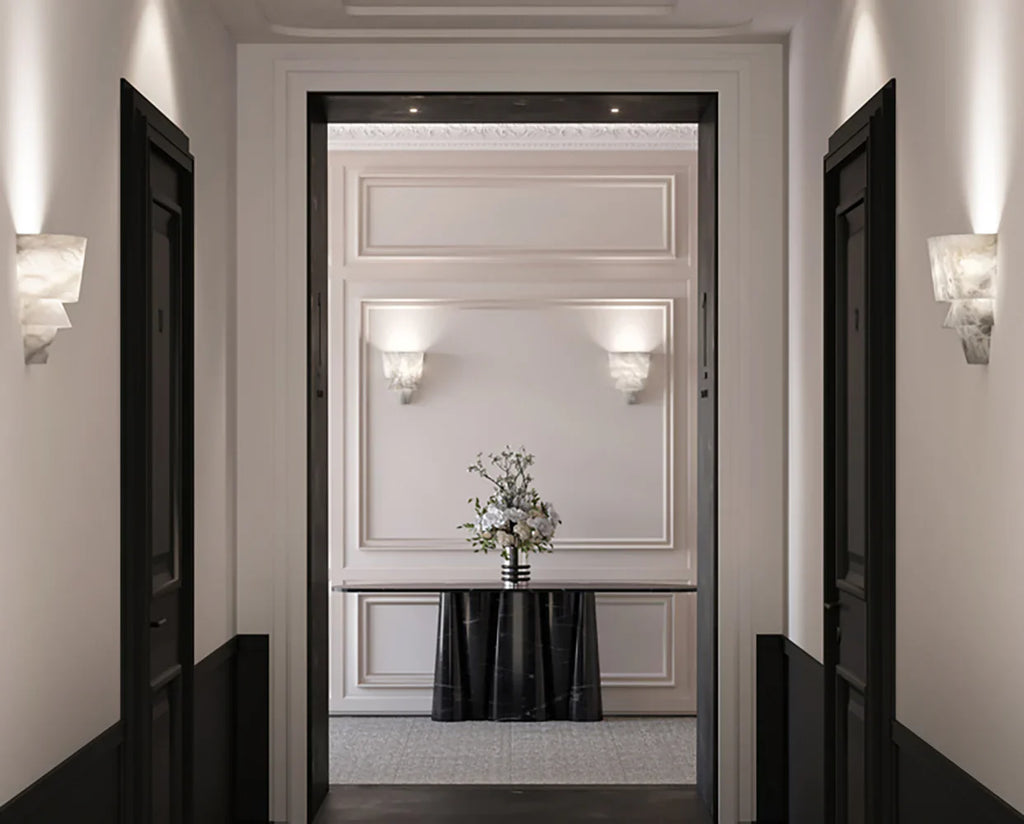 Alabaster Laboratory Cone Wall Light