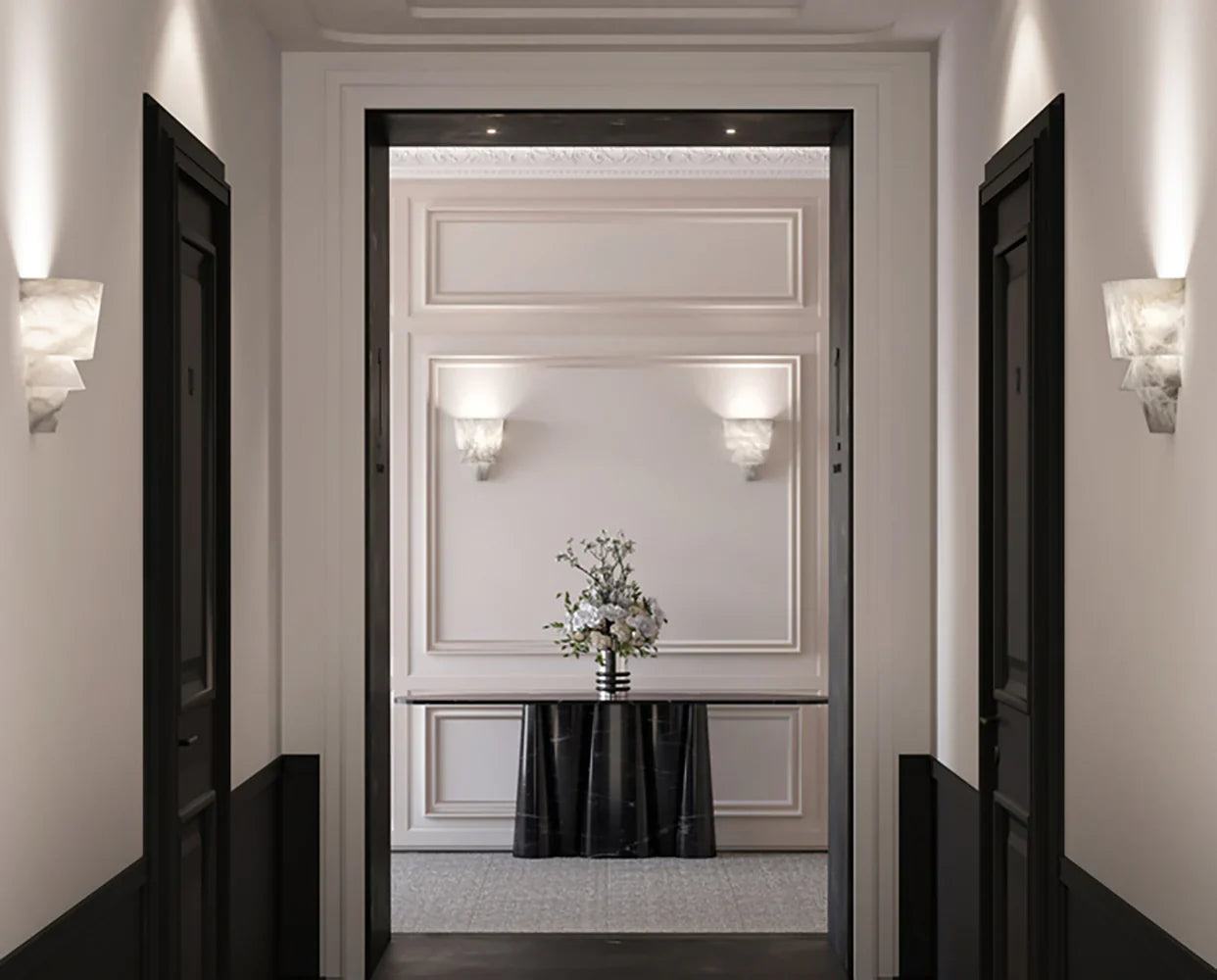 Alabaster Laboratory Cone Wall Light